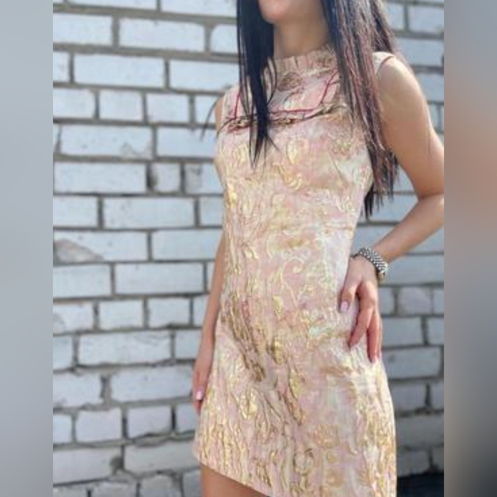 Sandro Metallic Jacquard Dress